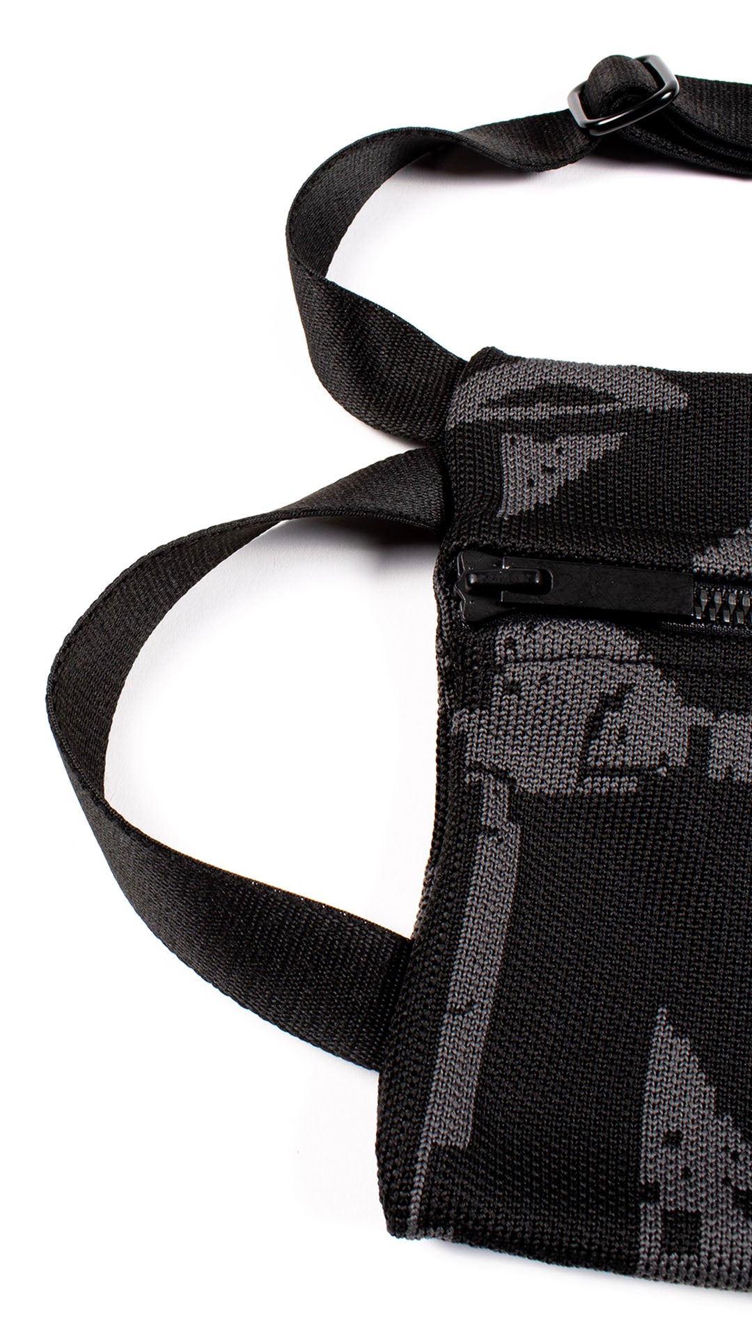 RIÑONERA TEJIDO KNIT GRIS