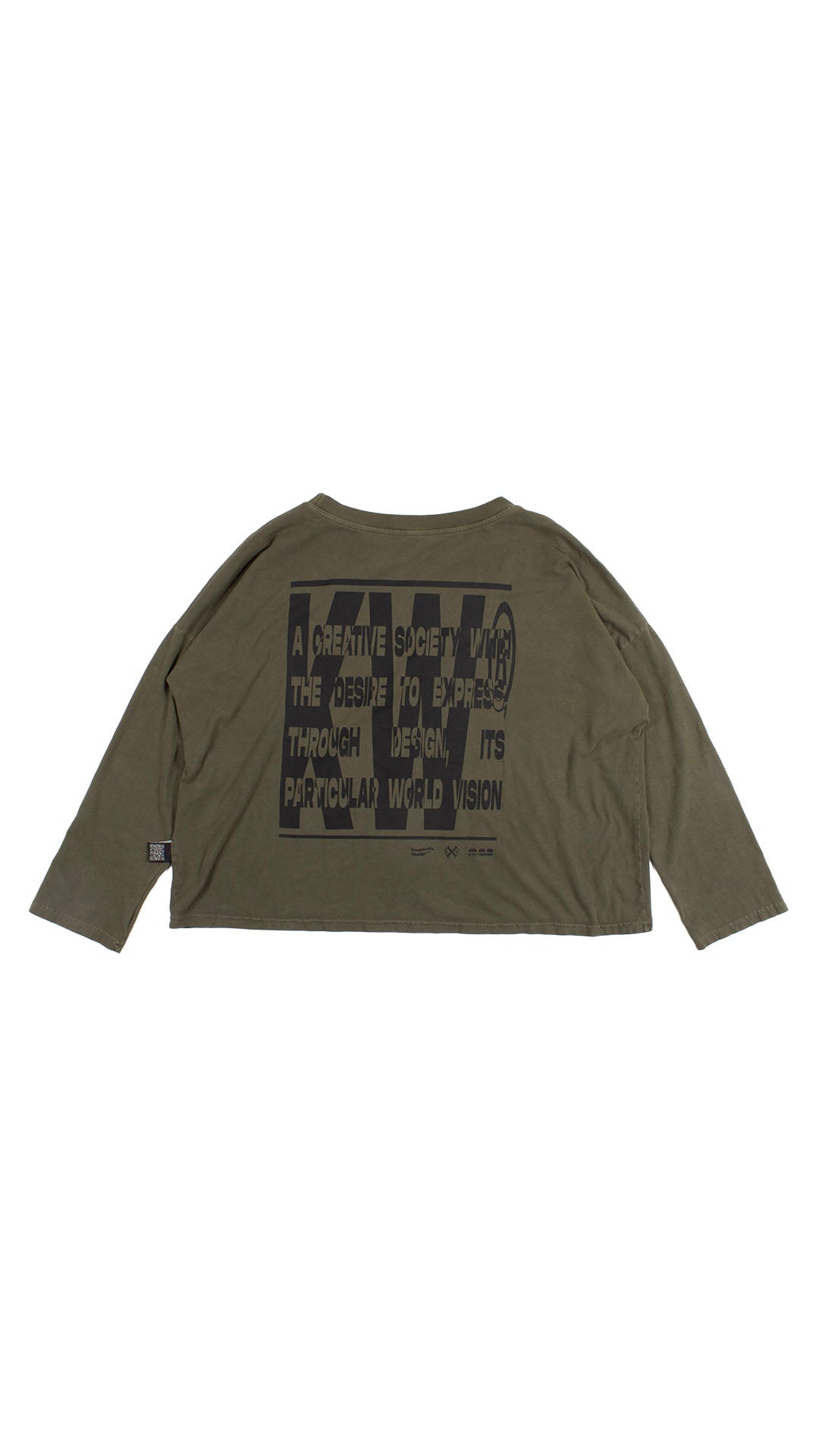 CAMISETA CROP VERDE MANGA LARGA