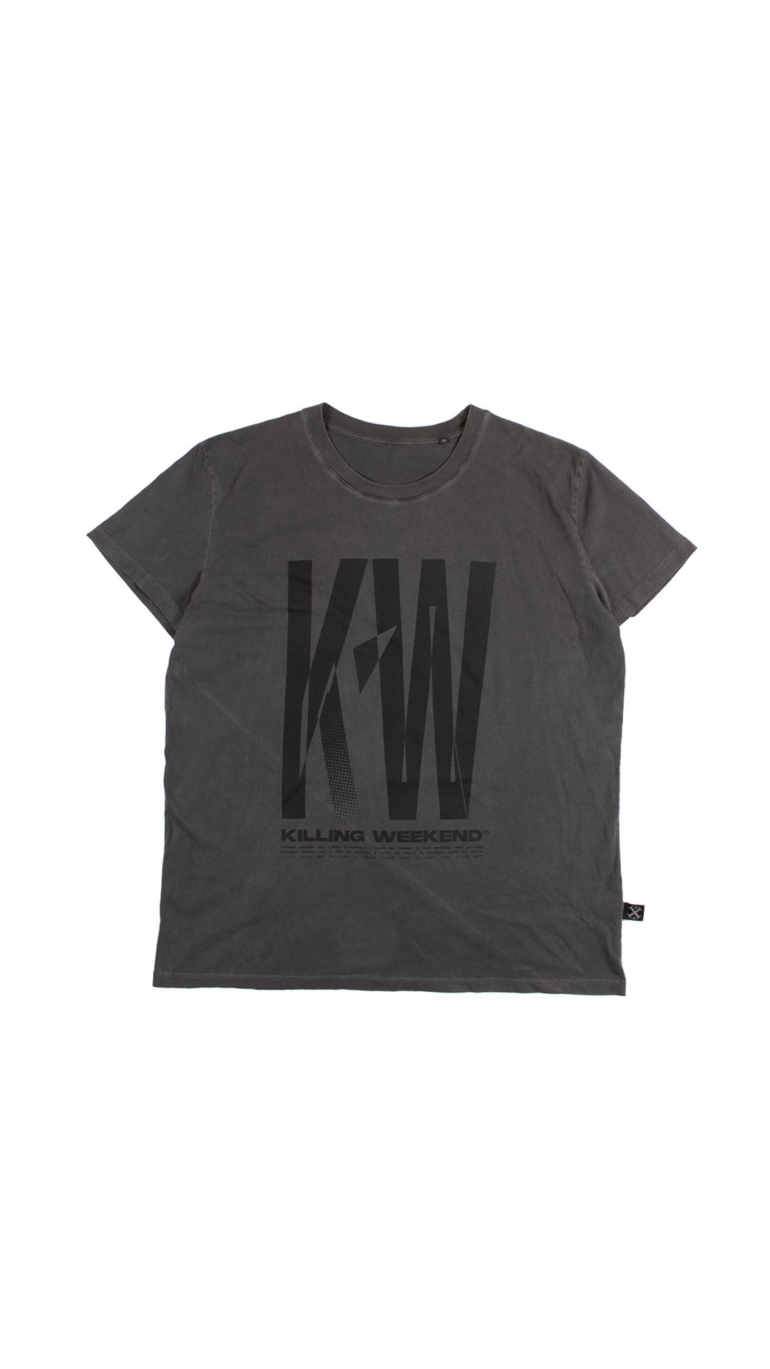 CAMISETA ANTRACITA TALLA MANGA CORTA