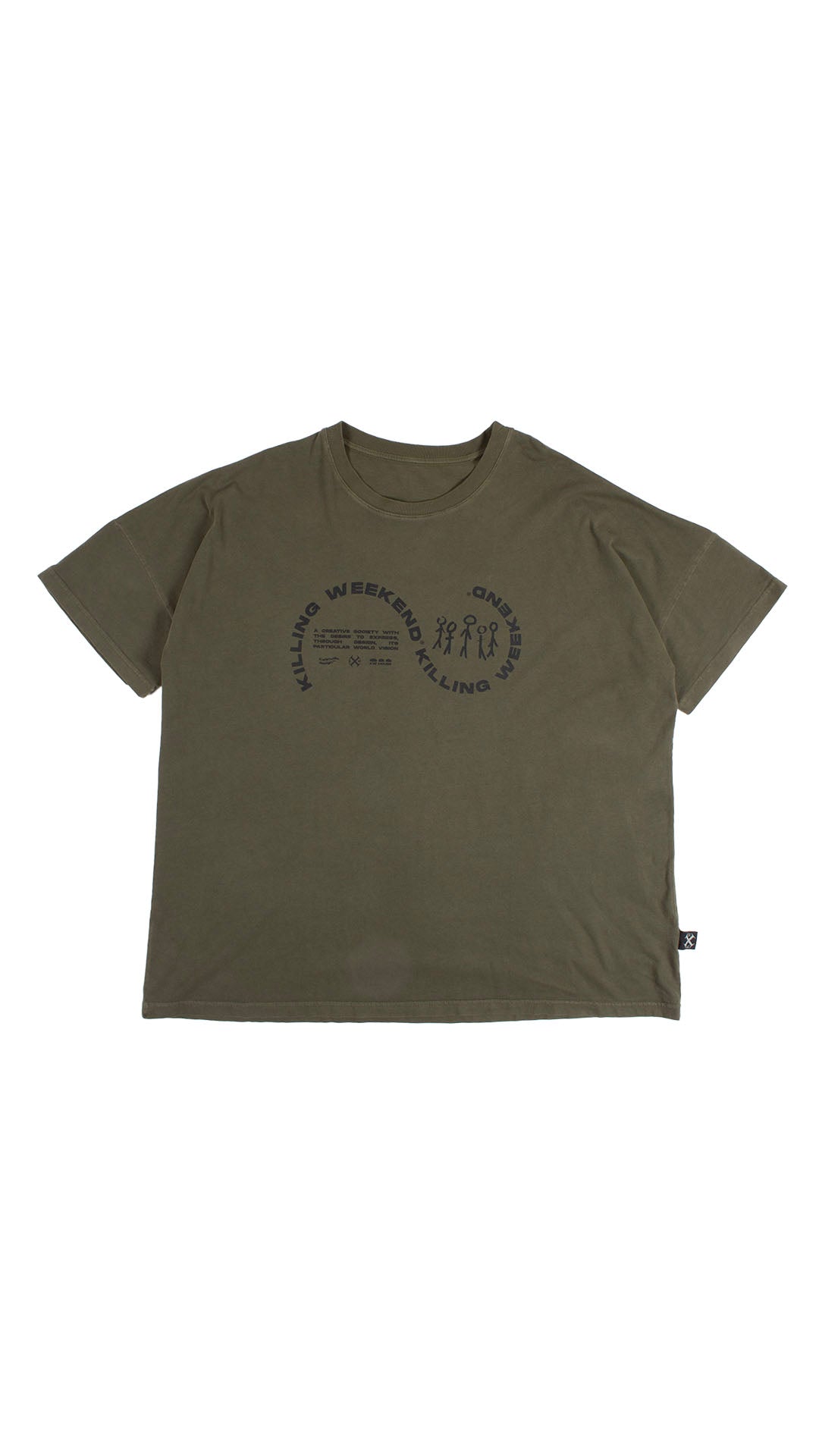 CAMISETA VERDE OVERSIZE MANGA CORTA